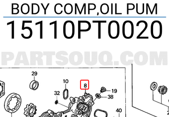 Honda 15110PT0020 BODY COMP,OIL PUM