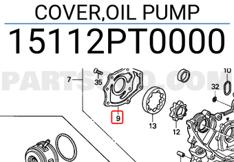 Honda 15112PT0000 COVER,OIL PUMP
