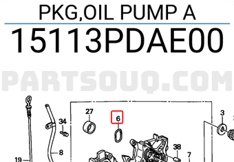 Honda 15113PDAE00 PKG,OIL PUMP A
