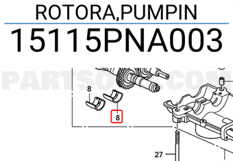 Honda 15115PNA003 ROTORA,PUMPIN
