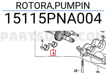 Honda 15115PNA004 ROTORA,PUMPIN