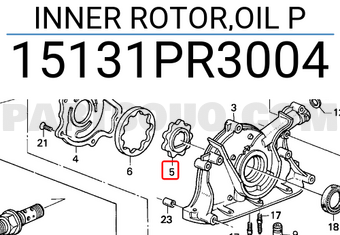 Honda 15131PR3004 INNER ROTOR,OIL P