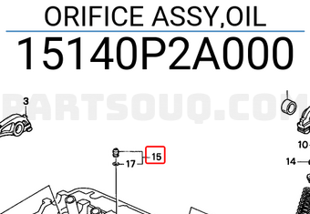 Honda 15140P2A000 ORIFICE ASSY,OIL