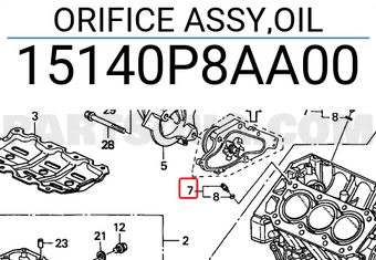 Honda 15140P8AA00 ORIFICE ASSY,OIL