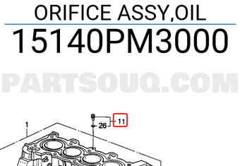 Honda 15140PM3000 ORIFICE ASSY,OIL