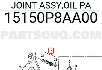 Honda 15150P8AA00 JOINT ASSY,OIL PA