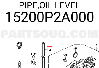 Honda 15200P2A000 PIPE,OIL LEVEL