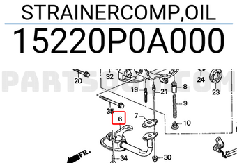 Honda 15220P0A000 STRAINERCOMP,OIL