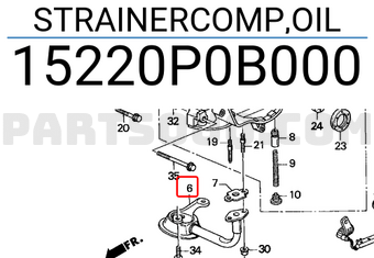 Honda 15220P0B000 STRAINERCOMP,OIL