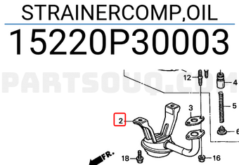 Honda 15220P30003 STRAINERCOMP,OIL