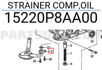Honda 15220P8AA00 STRAINER COMP,OIL
