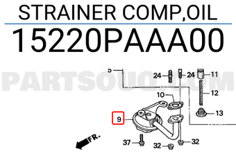 Honda 15220PAAA00 STRAINER COMP,OIL