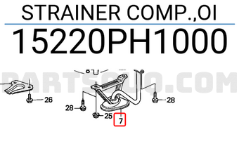 Honda 15220PH1000 STRAINER COMP.,OI