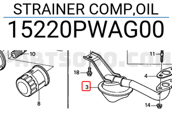 Honda 15220PWAG00 STRAINER COMP,OIL