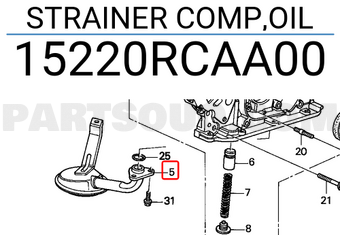Honda 15220RCAA00 STRAINER COMP,OIL