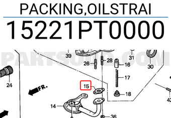 Honda 15221PT0000 PACKING,OILSTRAI