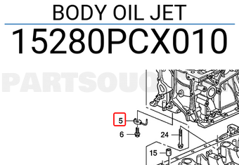 Honda 15280PCX010 BODY OIL JET