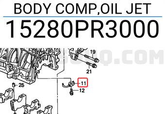 Honda 15280PR3000 BODY COMP,OIL JET