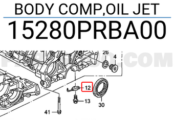 Honda 15280PRBA00 BODY COMP,OIL JET