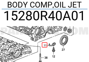 Honda 15280R40A01 BODY COMP,OIL JET