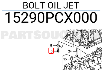 Honda 15290PCX000 BOLT OIL JET