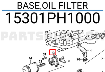 Honda 15301PH1000 BASE,OIL FILTER