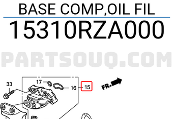 Honda 15310RZA000 BASE COMP,OIL FIL