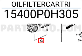 Honda 15400P0H305 OILFILTERCARTRI