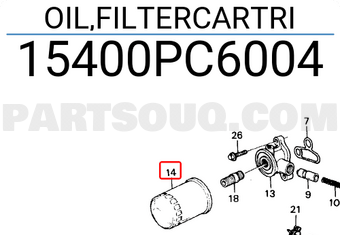 Honda 15400PC6004 OIL,FILTERCARTRI