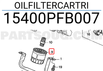 Honda 15400PFB007 OILFILTERCARTRI