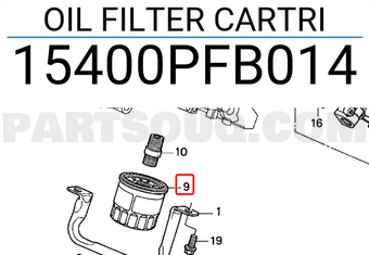 Honda 15400PFB014 OIL FILTER CARTRI