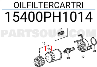 Honda 15400PH1014 OILFILTERCARTRI