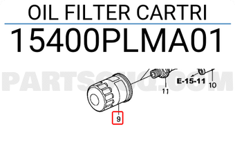 Honda 15400PLMA01 OIL FILTER CARTRI