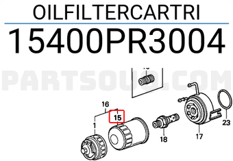 Honda 15400PR3004 OILFILTERCARTRI