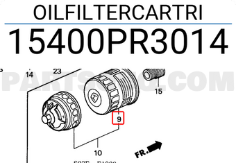 Honda 15400PR3014 OILFILTERCARTRI