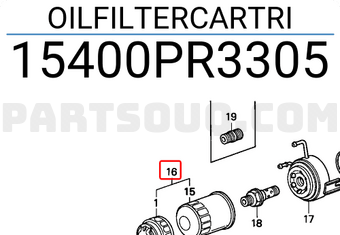 Honda 15400PR3305 OILFILTERCARTRI