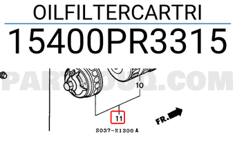 Honda 15400PR3315 OILFILTERCARTRI