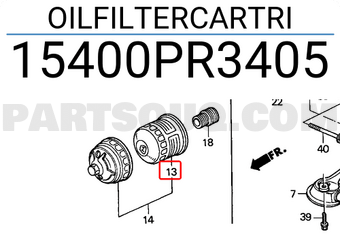 Honda 15400PR3405 OILFILTERCARTRI