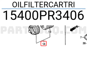 Honda 15400PR3406 OILFILTERCARTRI