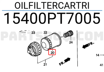 Honda 15400PT7005 OILFILTERCARTRI
