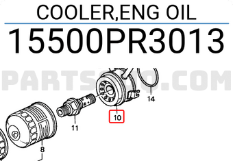 Honda 15500PR3013 COOLER,ENG OIL