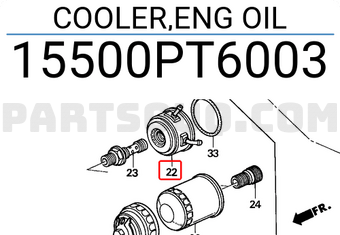 Honda 15500PT6003 COOLER,ENG OIL