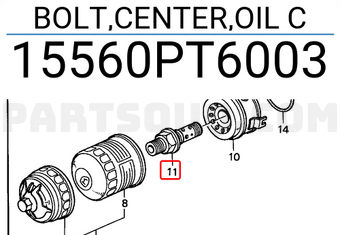 Honda 15560PT6003 BOLT,CENTER,OIL C