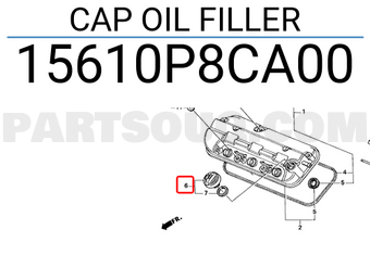 Honda 15610P8CA00 CAP OIL FILLER