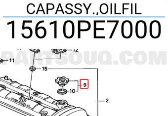 Honda 15610PE7000 CAPASSY.,OILFIL