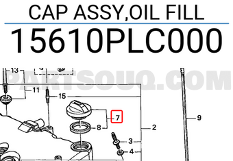 Honda 15610PLC000 CAP ASSY,OIL FILL