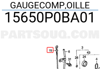 Honda 15650P0BA01 GAUGECOMP,OILLE