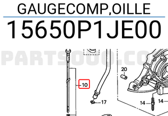 Honda 15650P1JE00 GAUGECOMP,OILLE
