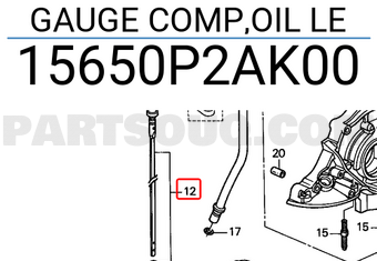 Honda 15650P2AK00 GAUGE COMP,OIL LE