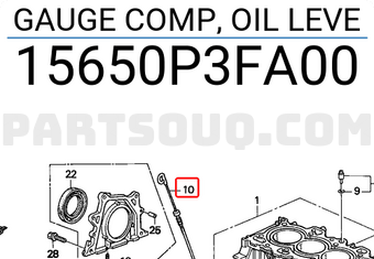 Honda 15650P3FA00 GAUGE COMP, OIL LEVE